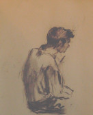 Sitting boy (sketch)