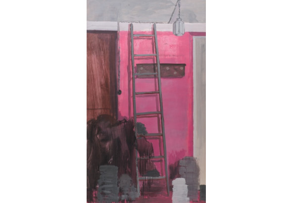 Розовый интерьер. 1981. Бумага, акрил, 249×149