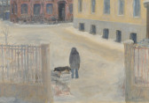 Marx-Engels Street (painter's wife with dogs)