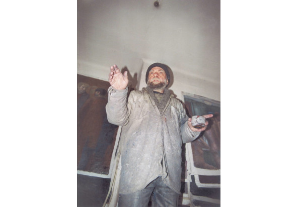 В мастерской на улице Орм, Париж, конец 1990-х гг