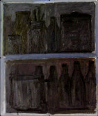 Jars and bottles. Two-part Still life