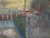 Diptych " J’ai oublie quelque chose – Mais assurer ta vie ! " left portion