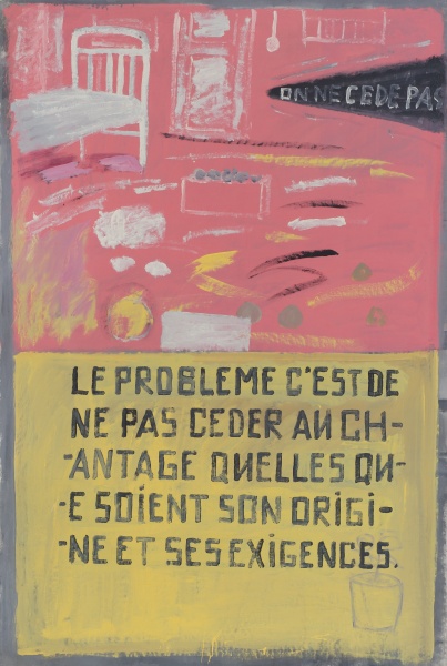 " Le probleme c’est de ne pas ceder au chantag quelles que soient son origine et ses exigences "