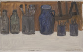 Still life with pitcher and brushes