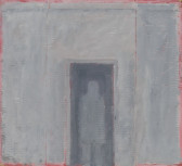 Figure in the center of a room in the doorway