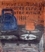 tea kettle "Vive la jeunesse - notre avenir"