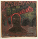 "Paris – N.Y. " - causeway with red locomotive